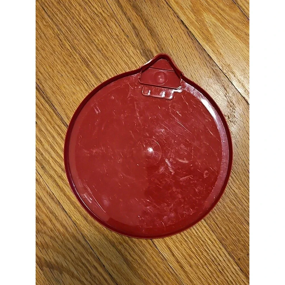Vintage Tupperware Replacement Red Mix-N-Store Lid Seal 696 w Pour Spout 697 7